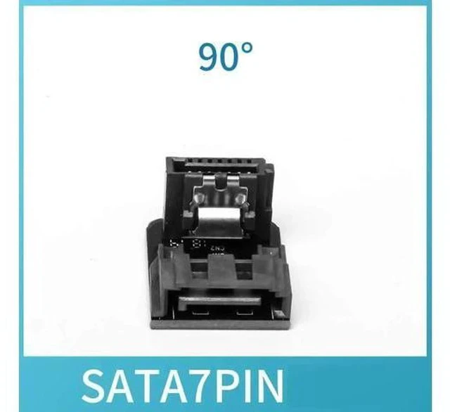 Alt view image 4 of 7 - 2 PCS 90 Degree SATA 7Pin Male to Female Adapter, Right Angle SATA Data Converter for Motherboard SSD HDD Desktop PC
