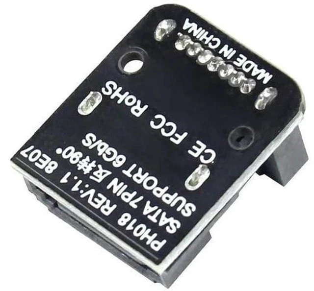 Alt view image 5 of 7 - 2 PCS 90 Degree SATA 7Pin Male to Female Adapter, Right Angle SATA Data Converter for Motherboard SSD HDD Desktop PC