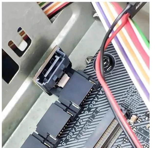 Alt view image 6 of 7 - 2 PCS 90 Degree SATA 7Pin Male to Female Adapter, Right Angle SATA Data Converter for Motherboard SSD HDD Desktop PC