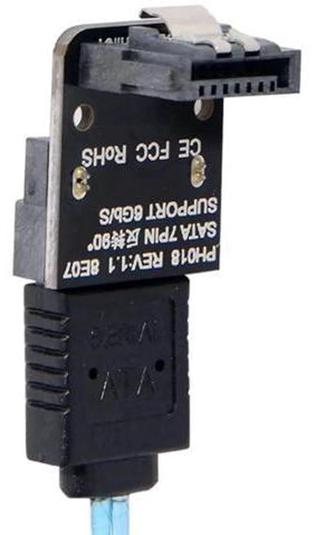 Alt view image 2 of 7 - 90 Degree Right Angle SATA 7Pin Female to Male Adapter, 6Gbps SATA III Signal Converter for Desktop Motherboard, SSD & HDD