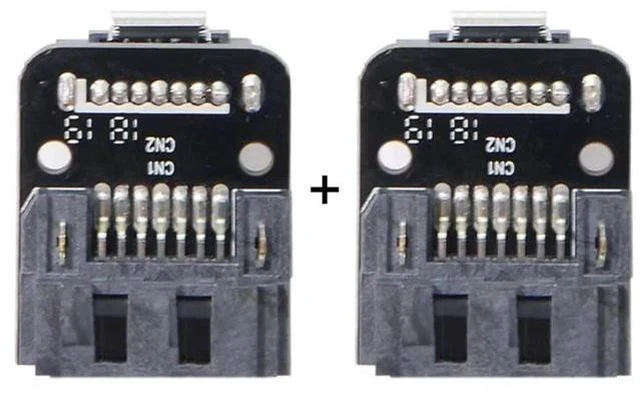 Alt view image 5 of 7 - 90 Degree Right Angle SATA 7Pin Female to Male Adapter, 6Gbps SATA III Signal Converter for Desktop Motherboard, SSD & HDD