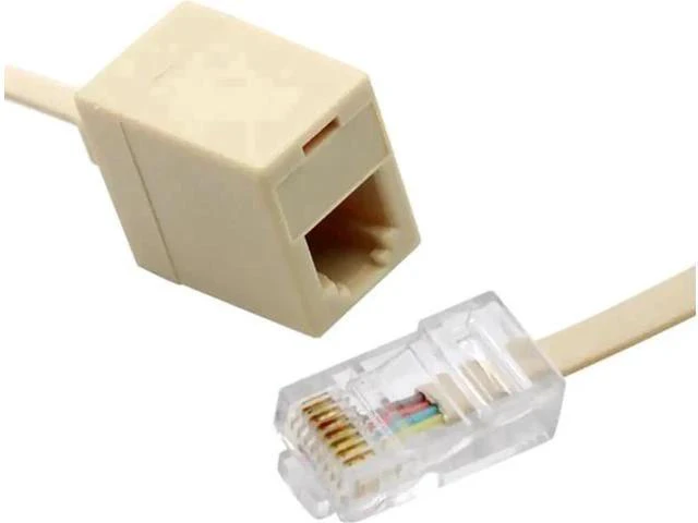 Alt view image 2 of 2 - 20CM RJ45 8P4C Male to RJ11 6P4C Female Adapter Cable, Ethernet Telephone M/F Converter Cord 1 Pack