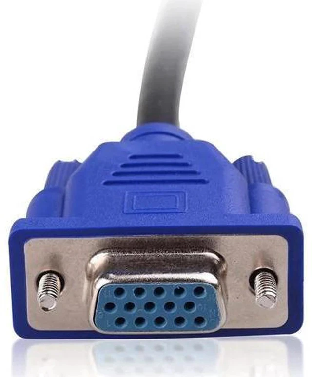 Alt view image 3 of 7 - 1FT VGA Y Splitter Cable, 1 VGA Male to Dual VGA Female Video Splitter Adapter for Screen Duplication