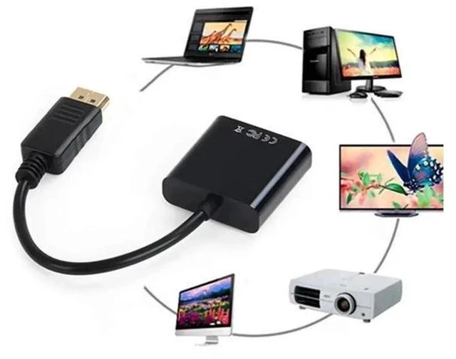 Alt view image 4 of 4 - Gold-Plated DisplayPort Male to DVI Female Adapter, DP to DVI Video Converter for PC, Laptop, Monitor & Projector