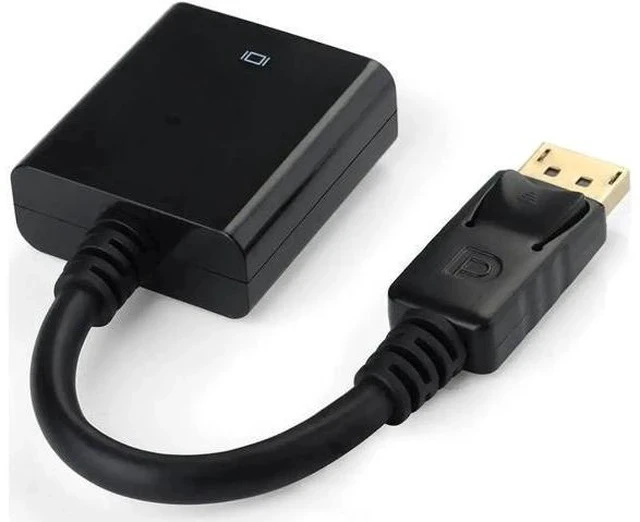 Alt view image 3 of 7 - Black 20Pin DisplayPort Male to 15Pin VGA Female Adapter, 1080P DP to VGA Converter for MacBook ThinkPad PC Laptop Monitor Projector