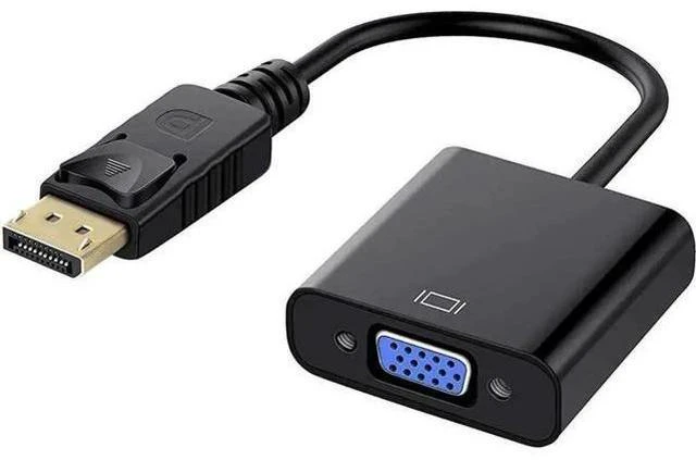 Main image of 1 Pack Gold-Plated DisplayPort Male to VGA Female Adapter, DP to VGA Converter for Laptop Desktop PC Monitor Projector HDTV, Black
