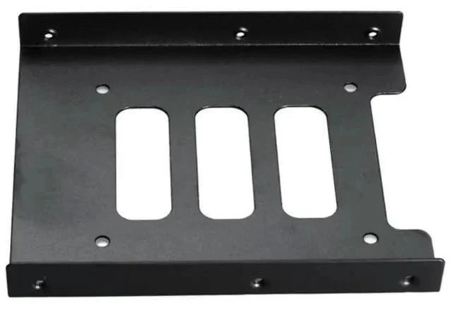 Alt view image 2 of 5 - 2.5 to 3.5 Inch Hard Drive Mounting Bracket, Metal Hard Disk Frame SSD Adapter Tray, Desktop PC 2.5" SSD/HDD to 3.5" Drive Bay Conversion Bracket