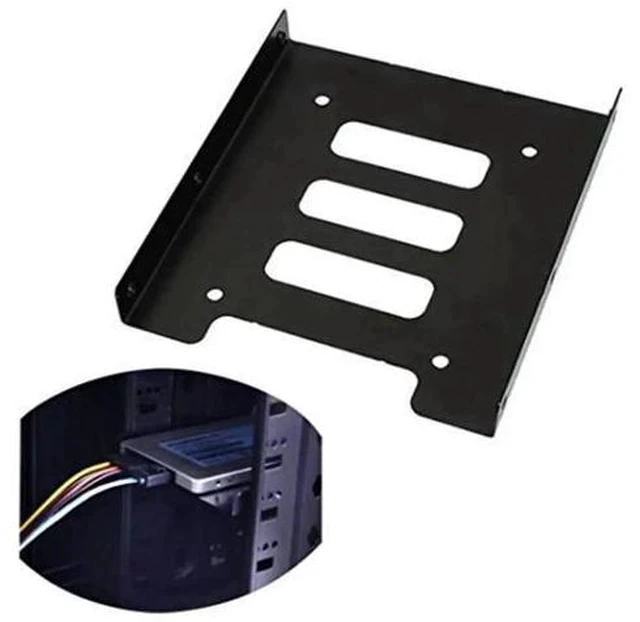 Alt view image 3 of 5 - 2.5 to 3.5 Inch Hard Drive Mounting Bracket, Metal Hard Disk Frame SSD Adapter Tray, Desktop PC 2.5" SSD/HDD to 3.5" Drive Bay Conversion Bracket