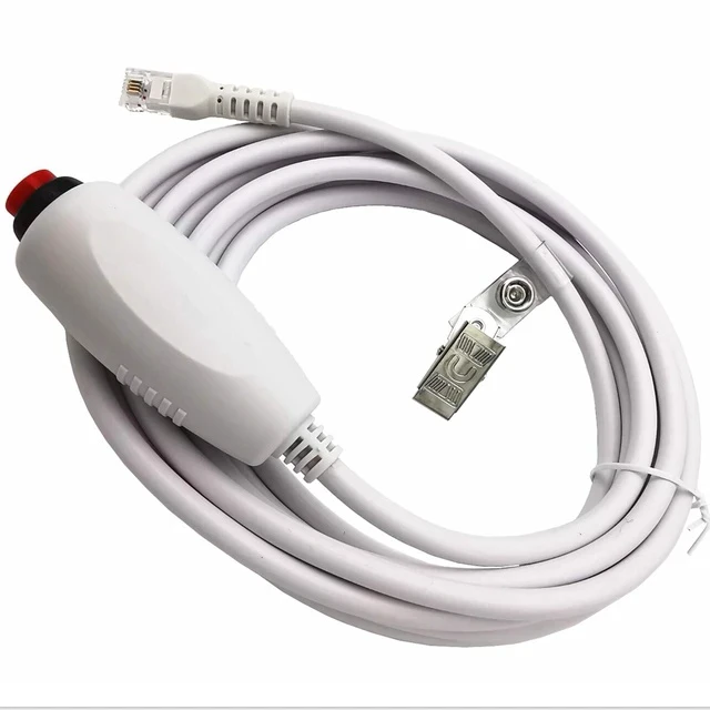 Alt view image 2 of 6 - 6P4C Nurse Call Button Cable Patient Emergency Stop Switch Cord, Nurse Call System Replacement Line with Push-Button Switch for Hospitals / Nursing Homes
