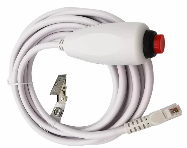 Alt view image 6 of 6 - 6P4C Nurse Call Button Cable Patient Emergency Stop Switch Cord, Nurse Call System Replacement Line with Push-Button Switch for Hospitals / Nursing Homes