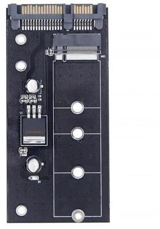 Main image of JAENFON M.2 B Key to SATA 3.0 Adapter Card, 2.5 Inch NGFF M.2 SATA SSD Riser Board Supports 2230/2242/2260/2280 M.2 Drives