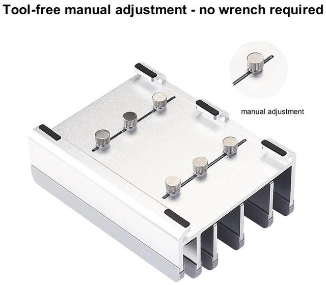 Alt view image 2 of 6 - N17-7 Vertical Laptop Stand with 5 Slots, Aluminum Adjustable Width Notebook Holder for Multiple Devices, Space-Saving Desktop Organizer