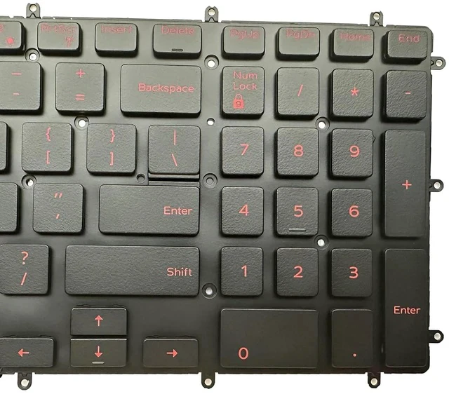Alt view image 2 of 4 - Laptop Replacement US Layout Red Backlight Keyboard for 3579 3583 3779 5565 5567 5570 5575 5587 7566 7567 7577 7588 5765 5767 5770 5775 7773 7778 7779 Series Red Letter 03R0JR