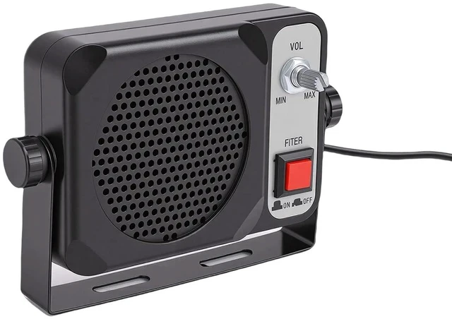 Alt view image 4 of 7 - Amplified External Speaker, 1.5W 8 with Noise Filter | 3.5mm Plug for CB Ham Radio, Plug and Play Clear Audio for Mobile Transceiver