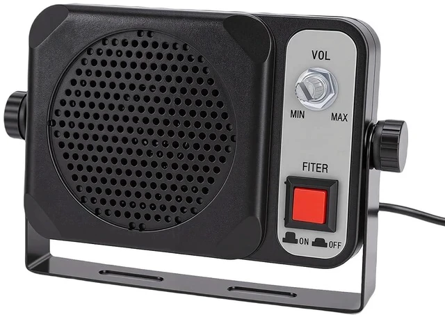 Alt view image 2 of 7 - Amplified External Speaker, 1.5W 8 with Noise Filter | 3.5mm Plug for CB Ham Radio, Plug and Play Clear Audio for Mobile Transceiver