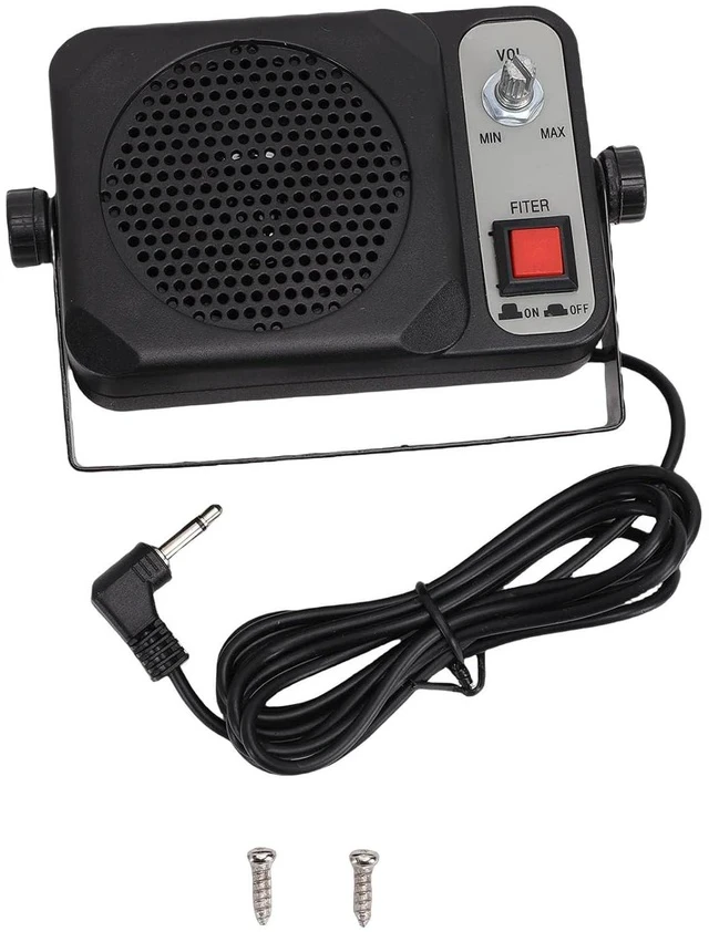 Alt view image 6 of 7 - Amplified External Speaker, 1.5W 8 with Noise Filter | 3.5mm Plug for CB Ham Radio, Plug and Play Clear Audio for Mobile Transceiver