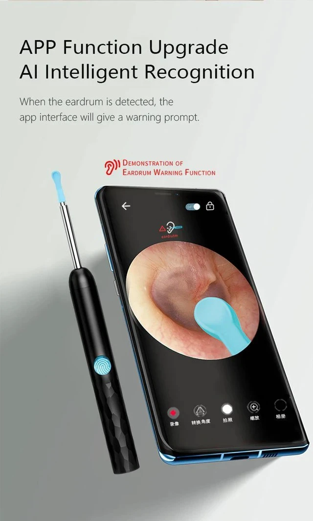 Alt view image 6 of 7 - Wireless WiFi Visual Ear Cleaner HD Smart Earwax Removal Kit with Rechargeable Illuminated Ear Pick, Complete Set for Safe & Precise Cleaning