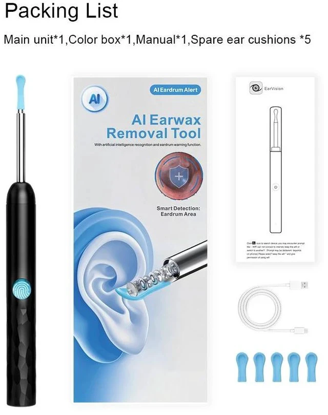 Alt view image 7 of 7 - Wireless WiFi Visual Ear Cleaner HD Smart Earwax Removal Kit with Rechargeable Illuminated Ear Pick, Complete Set for Safe & Precise Cleaning