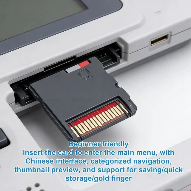 Alt view image 3 of 7 - Game Card, Built in 7800 Games Compatible with Multiple Consoles, with Chinese Interface and Quick Save, for 3DS 2DS GBA GBC FC MD GB