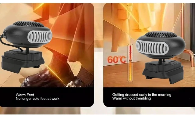 Alt view image 7 of 7 - 2026 Portable 21V Car Heater and Defroster, 170W Fast Heating and Cooling Fan, Battery Powered Car Heater for Windshield Defogger, Car Heaters for Vehicle Car RV SUV
