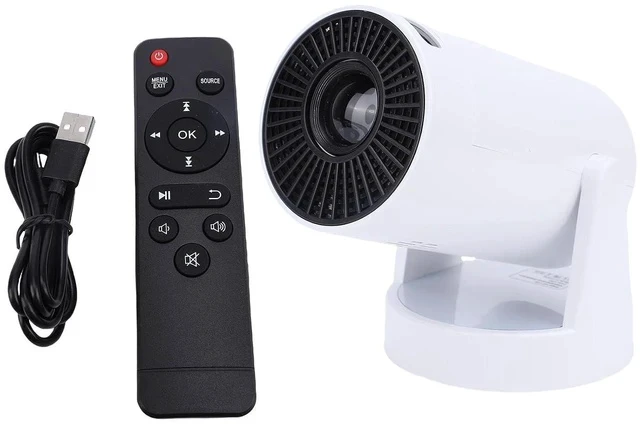 Alt view image 7 of 7 - Mini Portable Projector with 6000mAh Rechargeable Battery, 1080P Supported Outdoor Movie Projector, 180 Rotatable Built in Speaker for Bedroom, Camping, Kids