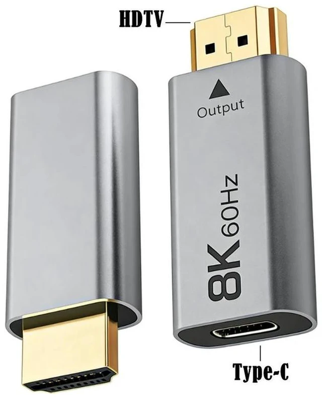 Main image of USB-C Female to HDMI Male Adapter 8K@60Hz 4K@120Hz, Type-C to HDMI Converter, SyncMOS 7100 Chipset, 8K Display Adapter for PC / Laptop / Tablet