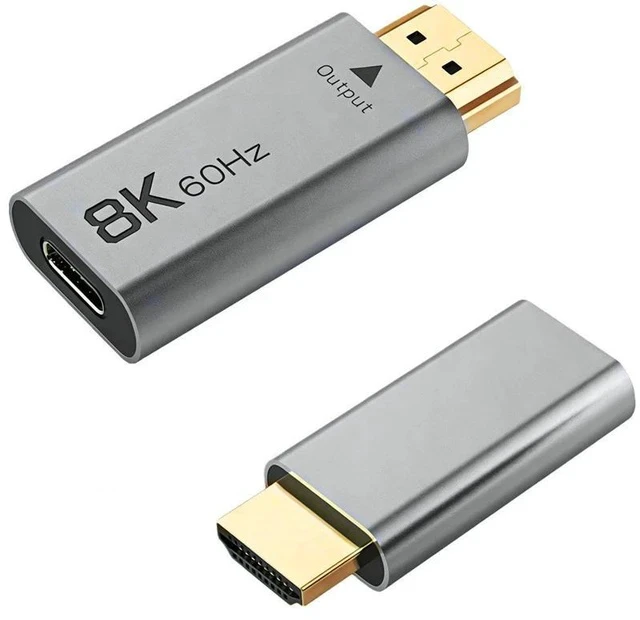 Alt view image 3 of 6 - USB-C Female to HDMI Male Adapter 8K@60Hz 4K@120Hz, Type-C to HDMI Converter, SyncMOS 7100 Chipset, 8K Display Adapter for PC / Laptop / Tablet
