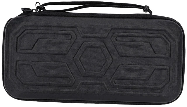 Alt view image 6 of 7 - Portable 2 Console Case | Hard PU Shell Shockproof Storage Bag with 10 Game Card Slots, Accessories Compartment, Double Zippers for Travel