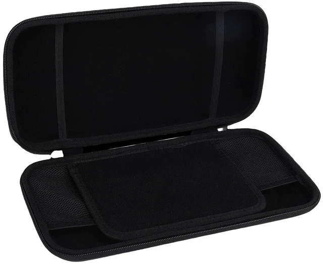 Alt view image 4 of 7 - Portable 2 Console Case | Hard PU Shell Shockproof Storage Bag with 10 Game Card Slots, Accessories Compartment, Double Zippers for Travel