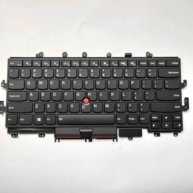 Alt view image 2 of 7 - Laptop Replacement US Layout with Backlight with Pointer Keyboard for Lenovo ThinkPad X1 Yoga 1st gen 20FQ 20FR 2016 Black Frame 000PA054 00PA042 NSK-Z80BW SN20H34910 SN20H34951