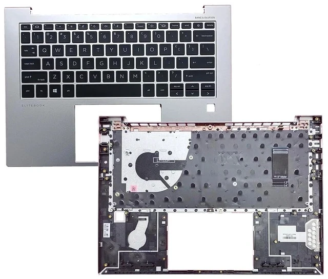 Alt view image 3 of 7 - N09057-001 N14788-001 Replacement for HP EliteBook X360 840 845 G9 Laptop Upper Top Cover Case Palmrest Not-Backlit US Keyboard Assembly Part Silver