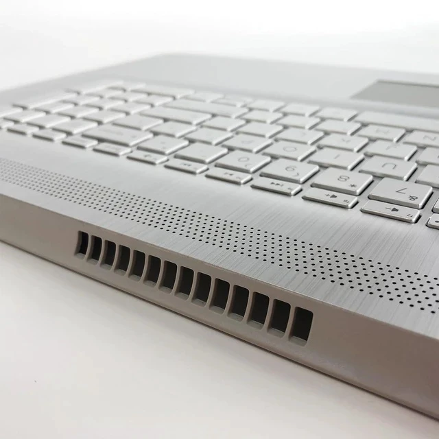 Alt view image 6 of 7 - Replacement for HP 17t-by 17z-ca 17-by 17-ca Laptop Upper Top Cover Case Palmrest Not-Backlit Keyboard Touchpad Assembly Part with ODD L92785-001 2020 Year, Silver, 17.3 inch