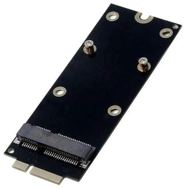 Alt view image 2 of 4 - mSATA Mini PCIe SATA SSD to 7+17Pin Adapter Card, 2012 MacBook Proprietary SSD Converter Compatible with A1425 A1398 MC975 MC976