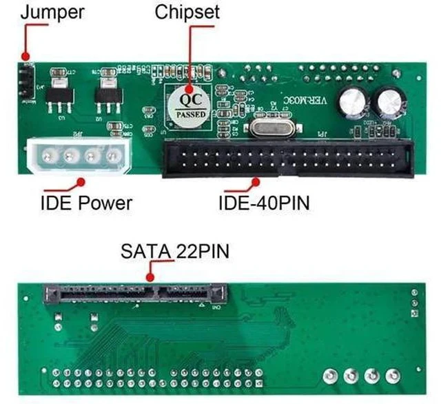 Alt view image 3 of 6 - 2.5/3.5 Inch SATA HDD to 44Pin IDE/PATA Motherboard Converter Adapter Card