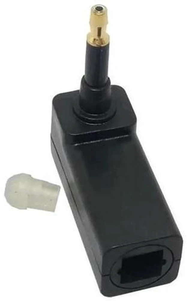 Alt view image 2 of 2 - 90 Degree Toslink Optical to 3.5mm Mini Optical Audio Adapter, Right Angle Digital Optical Jack to Mini Plug for TV Boxes