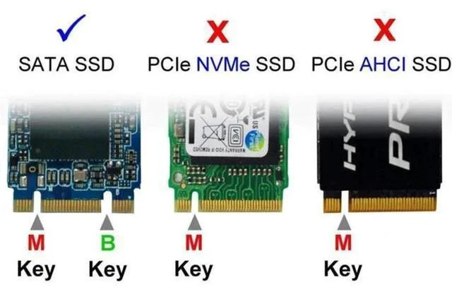 Alt view image 4 of 7 - M.2 NGFF B-Key + mSATA to SATA 3.0 Adapter Enclosure With Power Switch Dual SSD Converter