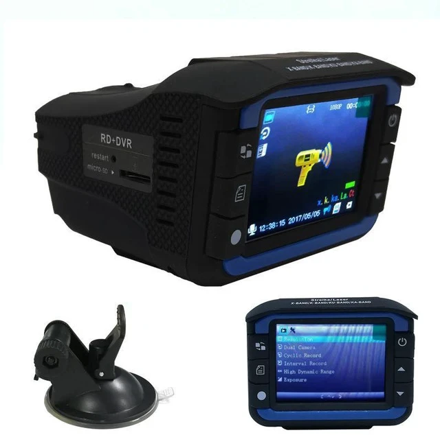 Alt view image 3 of 7 - VG3 Radar Detector & Dash Cam 2-in-1 Vehicle Radar with Multi-Language Voice Alerts for Speed / Red Light / Road Safety Alerts