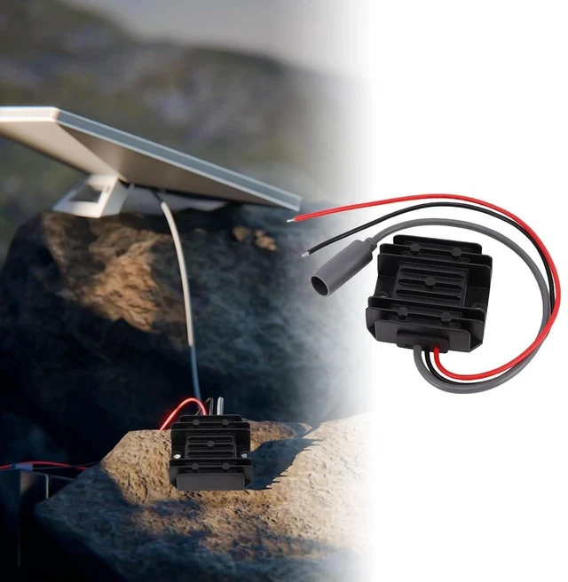 Alt view image 3 of 7 - 12V to 30V 3.5A 105W DC Step Up Converter, IP68 Boost Power Supply Cable with 16AWG Wires for Satellite Dish, Cars, Trucks, RVs, Boats Battery Pack