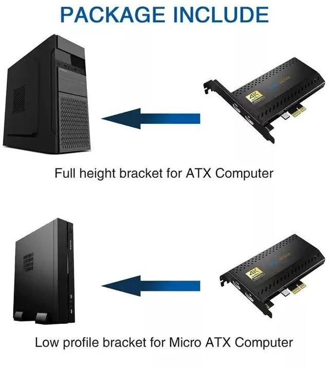 Alt view image 3 of 7 - High-Definition PCIe HDMI Video Capture Card 4K 60fps, for Gaming Streaming, Medical Ultrasound, B-Mode Imaging & Video Conferencing, Low Latency