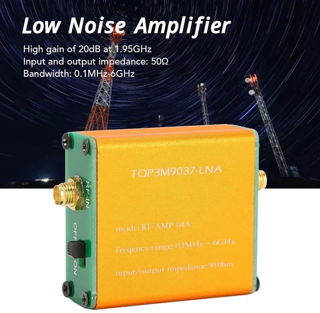 Alt view image 3 of 7 - Ultra Low Noise Amplifier, LNA Module for RF Software Defined Radio, 0.1MHz6GHz Full Band 20dB High Gain Power Preamplifier Module for 1A (Built in Battery)