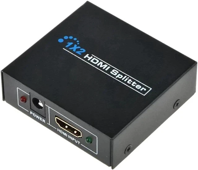 Alt view image 3 of 4 - New Full HD 1x2 Port HDMI Splitter Amplifier Repeater 3D 1080p Female Switch Box Hub
