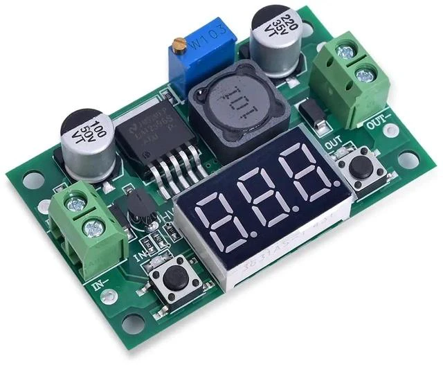 Main image of LM2596 DC-DC Buck Converter Voltage Regulator Adjustable 4.0-40V to 1.25-37V 2A Power Supply Module with LED Voltmeter Display