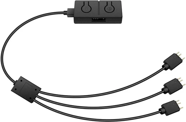 Alt view image 4 of 4 - 12V to 5V RGB Converter, 3-Way Splitter, SATA Connector, 50 Color Modes, 100x 5V LEDs
