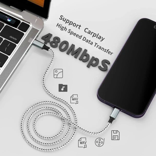 Alt view image 4 of 7 - Support 27W PD Fast Charging & Data SyncThe lightn-ing to USB C adapter support 27W PD fast charging and the data transfer speed is up to 480 Mbps. It has a built-in 56K pull-up resistor for safer cha