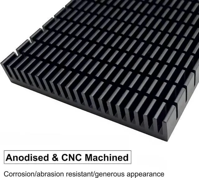 Alt view image 3 of 6 - JVFYI 150x93x15mm Aluminum Heatsink 2-Pack, Black Cooler for GPU Backplate RTX 3090/3080 Ti, PCB & LED Motherboard Cooling