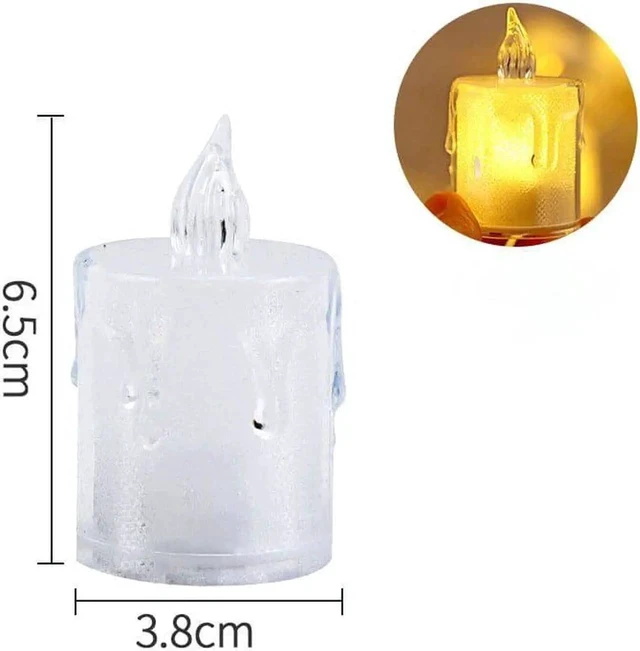 Alt view image 4 of 5 - Gemdeck 24pcs LED Tea Lights Candles Flameless Candle Lights Perfect for Valentines Day Medium
