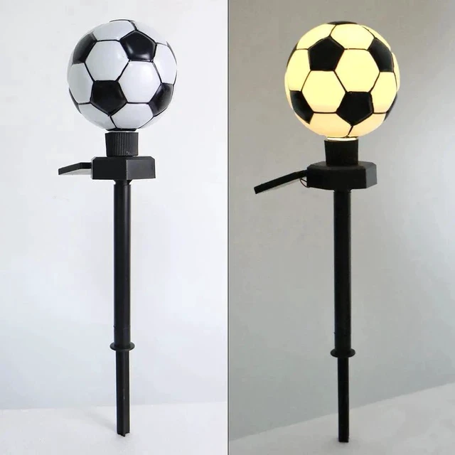 Alt view image 4 of 6 - Gemdeck 2pcs Football Shaped Solar Pathway Lights Soccer Solar Powered Lawn Lights Garden Light