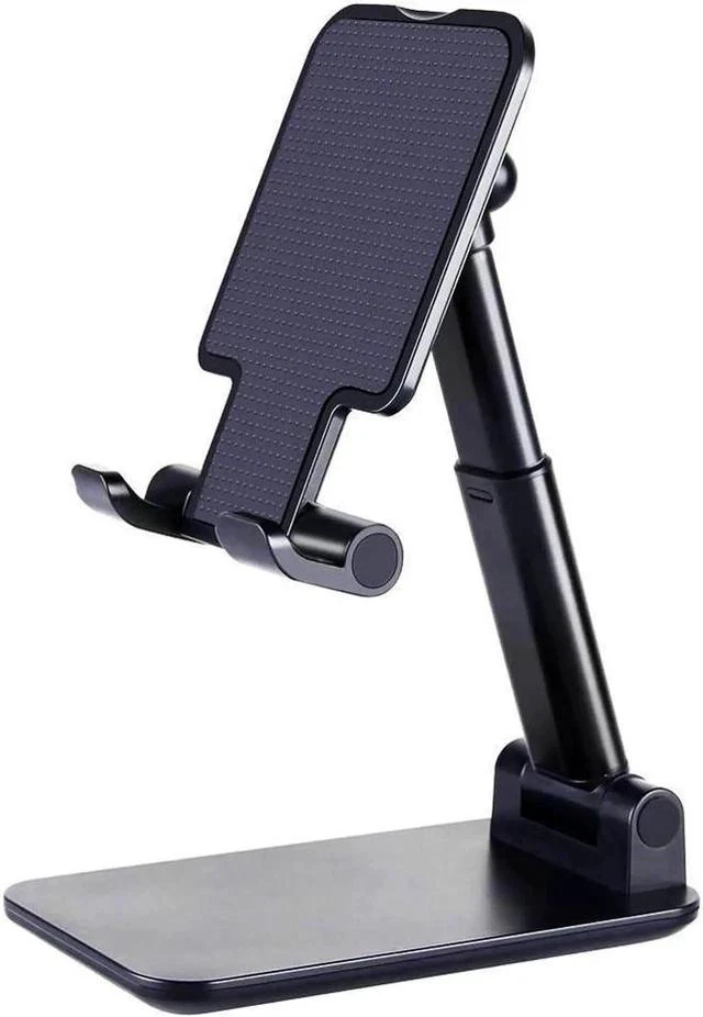 Main image of UniversalT9 Desktop Phone Holder Stand Adjustable Tablet Foldable Table Phone Desk Stand Holder Compatible with All Phone iPhone iPad Tablet4-12.9Inches Desktop Accessories Black