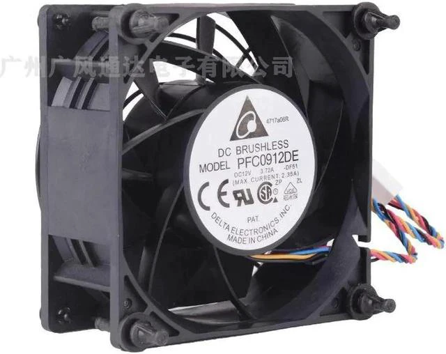 Main image of PFC0912DE 92mm fan 92x92x38mm 9238 9038 DC12V 3.72A 4 wires pwm large air volume cooling fan for server