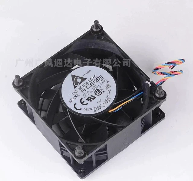Alt view image 4 of 5 - PFC0912DE 92mm fan 92x92x38mm 9238 9038 DC12V 3.72A 4 wires pwm large air volume cooling fan for server